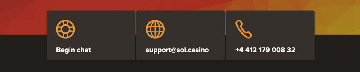 Sol casino asiakaspalvelu