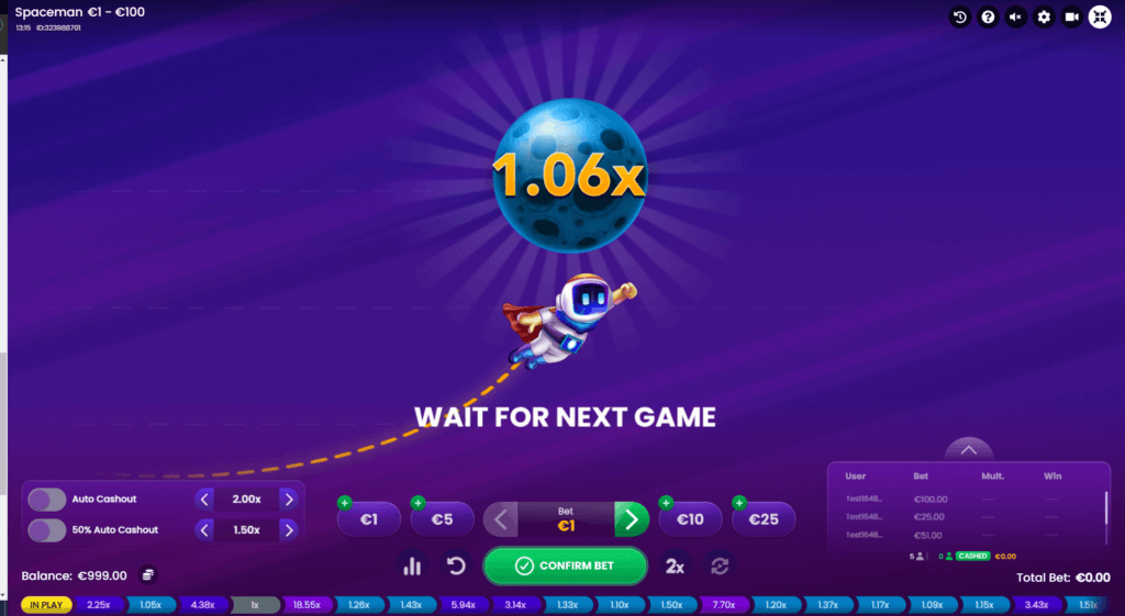 Crash game Spaceman