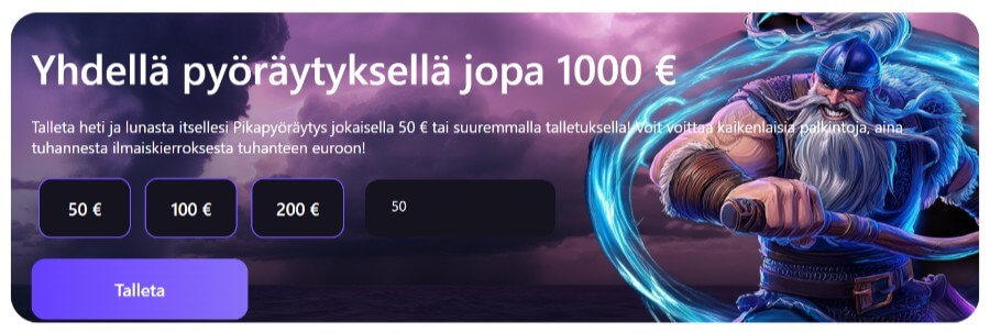 spinni ensitalletusbonus suomicasinocom