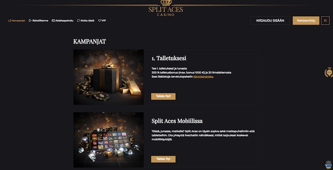 Split Aces Casino kampanjat