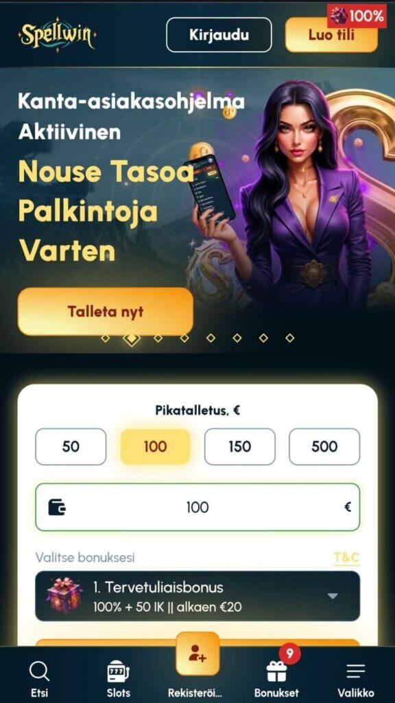 Spellwin mobiili