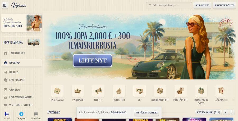 vipluck etusivu suomicasinocom