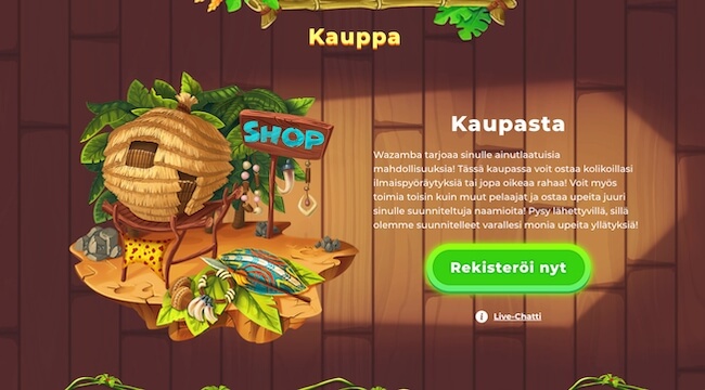 kasinon kauppa Wazamba kauppa