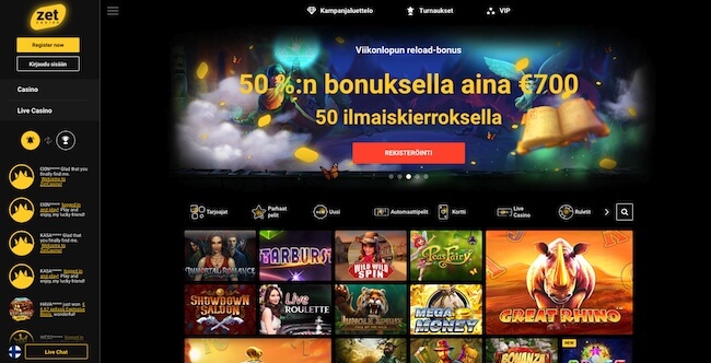 ZetCasino etusivu ZetCasino etusivu