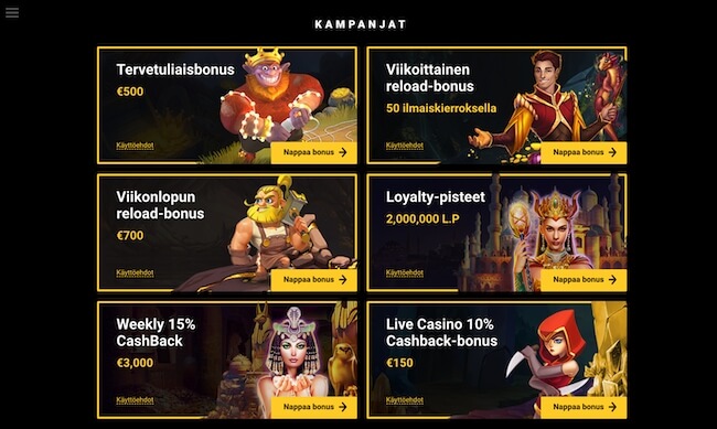 kasinotarjoukset ZetCasino tarjoukset