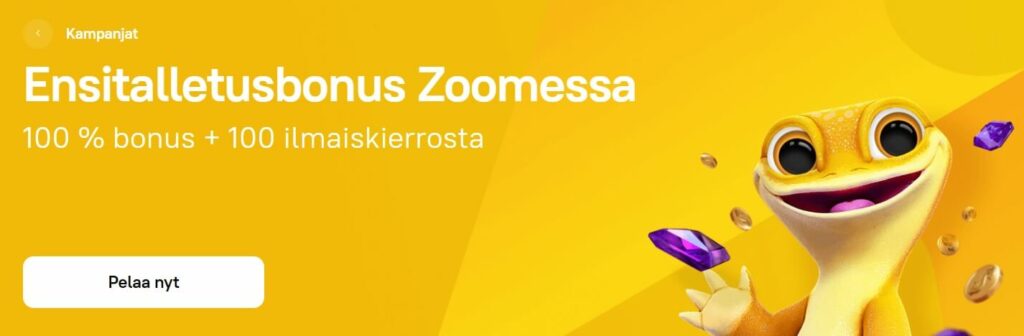 Zoome tervetuliaisbonus